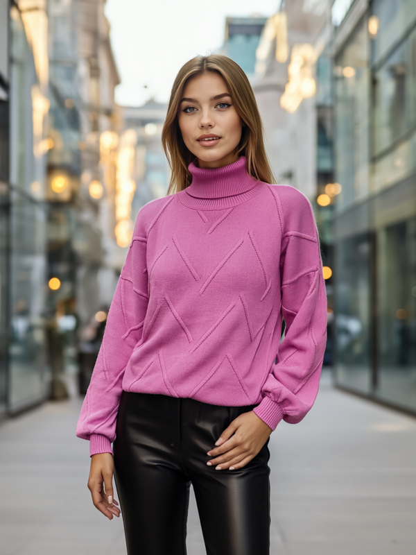 MAGENTA KÖTÖTT PULÓVER