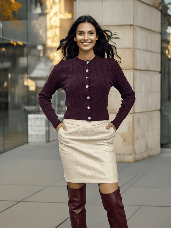 MAGENTA KÖTÖTT KARDIGÁN - Magenta Shop Hungary